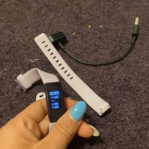 Fitbit good condition with charger two bands